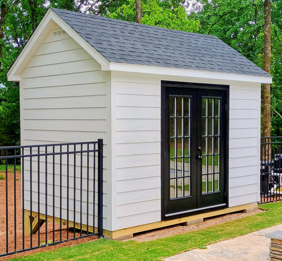 With horizontal lap siding